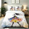 Gumntun Set Biancheria da Letto Ragazza Colorata per Adolescenti-A159 | per Tutta lLa Stagione, Copripiumino in Morbida Microfibra, Leggero & Traspirante, Copripiumini 150x200cm e 2 Federe 50x80cm