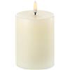 UYUNI Illuminazione | Candela a pilastro a LED senza fiamma con 2 batterie C incluse | 7,8 cm x 10,1 cm | Avorio