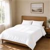 Homebliss Copripiumino Microfibra Parure Letto 240x220 + 45x75 2PCS, Bianco