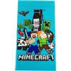 Theonoi Asciugamano da bagno per bambini, 70 x 140 cm, in poliestere (Minecraft Steve Alex)