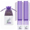 Ziyonix 40 Pezzi Sacchetti di LavanDA Profumata Sacchetto per Lavanda Vuoti con Coulisse Sacchetto di LavandaS Vuoti Viola Bustine per Lavand, Spezie ed Erbe Aromatiche