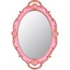 YCHMIR Piccolo specchio da parete vintage a sospensione, 36,8 x 25,4 cm, ovale rosa