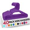 Utopia Home Confezione da 40 grucce per bambini, in plastica, da 29,9 cm, per armadio, per vestiti e neonati, ideali per l'uso standard quotidiano (viola)