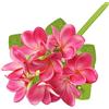 Boerni Ramo di fiori artificiali di plumeria, in lattice realistico, al tatto reale, Hawaii, Lei Frangipani, con steli, foglie, boccioli di fiori per artigianato, matrimoni, feste estive, decorazione della