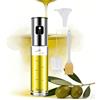 Lonwiner Oliera Spray, Spruzzino Olio per Friggitrice Aria 100ml Oliera Spray da Cucina con Dispenser Accessori Nebulizzatore Olio per Friggitrice ad Aria 5 in 1 (1, Bottiglia trasparente)