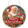AIRDEA Buon Natale Diamond Painting Ciondolo Acrilico Doppia Faccia, Natale Diamond Painting Decorazione Sospesa Kit Completo, Diamantini Crystal Art Ciondolo Acchiappasole 8x8 inch