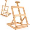 VISWIN Cavalletto da Tavolo in Legno Resistente con Telaio ad H, Supporto per Tele Fino a 58 cm, Cavalletto da Tavolo Regolabile per Artisti in Legno di Faggio per Dipingere su Tela, Adulti