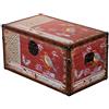 Birendy Sarah B KD 1515 - Baule Decorativo, in Legno con Rivestimento in Pelle, Stile Vintage
