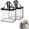 dravix 2 scatole di immagazzinaggio per libri, vassoio per libri pieghevole e leggero, per ufficio classe, organizzatore impermeabile in plastica per forniture scolastiche, manuali ed essenziali per