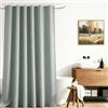 Lerores Tenda da doccia, 160 x 160 cm, grigio, orlo zavorrato, tessuto antimuffa, impermeabile, lavabile, in poliestere, per bagno, vasca da bagno, con 12 anelli per tenda da doccia