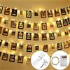 Sweetone Luci per Foto, 5M 50LED Catena Luminosa LED, Decorative per Camere Filo con Mollette 30 Clip, LED Foto Clip per Foto Stringa di Luci Lucine, Led Stringa Luci per Festa Matrimonio Compleanno