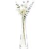 ASTRQLE Vaso di vetro trasparente da 20,1 cm, vaso di fiori a stelo singolo con | Base ponderata, anti ribaltamento, compatto, facile da pulire, piccolo vaso decorativo per tavolo da matrimonio, centrotavola