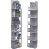 TYEQWT Organizer da appendere sopra la porta, grigio, 6 tasche in rete, organizer per camera da letto, bagno, asilo, armadio, giocattoli, asciugamani, cosmetici, pannolini, salvaspazio