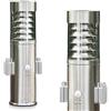 hofstein Lampada da esterno Dakar con rilevatore di movimento, 2 prese, base moderna in acciaio inox, luce di percorso 40 cm, lampada da giardino, attacco E27, illuminazione da giardino IP44, senza lampadina/e