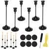 TLDBATICE 6 Pezzi Candelabri Nero, Portacandele per Candele Lunghe