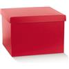 Generico Grande scatola 40x34x34 cm VARI COLORI fondo e coperchio rinforzata per bomboniere confezionare prodotti enogastronomici vari, articoli regalo, abbigliamento (Rosso)