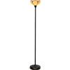Blivuself Lampada da Terra Tiffany Lampada da Terra in Vetro Stained Lampada d'appoggio Vintage 61 Pollici in Legno con Interruttore a Pedale Lampada d'angolo Standing in Stile Tiffany per l'ufficio domestico