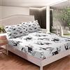 Tbrand Set di lenzuola per cani con carlino, set di biancheria da letto ragazzi,animale, con angoli, lenzuolo con angoli, cucciolo, 3 pezzi