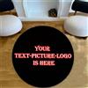 Generic Tappetino con Logo Personalizzato Rotondo, Zerbino Antiscivolo, Tappeto Decorativo, Casa, Soggiorno, Camera da Letto, Tappetino Personalizzato Color1,160x160cm