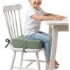 KiddyMoon Cuscino Rialzo Sedia Bambini, Seduta Rialzata 10 Cm Con Fodera Lavabile E Lacci, Verde