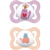 MAM Air Ciuccio in Set da 2, in Silicone Skinsoft con Custodia Porta Succhietto, 2-6 Mesi, Azul