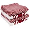 KAF Home KT-MADWF-OX-S4 - Set di 4 asciugamani assorbenti, resistenti e morbidi, perfetti per utensili da cucina e per asciugare stoviglie, cotone, vino
