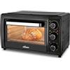 Nilson Life Forno da tavolo da 48 l, convezione, 5 funzioni di cottura, 2000 W, controllo meccanico, temperatura max 230°, timer 60 min, include vassoio, griglia metallica e pietra per pizza