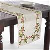 Saro Lifestyle - Runner da tavola ricamato con agrifoglio, Naturale, 16 x 54