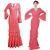 Carnavalife Vestito sevilliana Costume da Fiamminga da donna, costume da Sivigliana Zingara andaluso con pois, ideale per Fiera di Aprile e Carnevale, Rosso, con pois bianchi, L-XL Alto