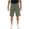 Giosal Bermuda Uomo Pantalone Corto Lino Tinta Unita Elastico in Vita e Bottone Sartoriale