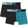 Levi's Split-Boxer da Uomo, Nero (Black Combo), S