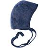 Engel, Baby Bonnet, 100% Lana Biologica (3-7 mesi (altezza 23-27) (EU 62/68), Blu Melange)