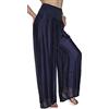 Fantasy Pantaloni Lunghi Seta Larghi Palazzo Vaporosi Elegante Casual Elasticizzato in Vita Ragazza Donna Moda Glamoure