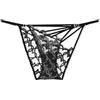 Victoria's Secret Shimmer Heart Ricamo Stringa Regolabile Bikini Panty Colore Nero Nuovo, nero, Small