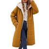 Vancavoo Cappotto Donna Invernale Lungo Reversibile Giacca Trapuntata | Parka Idrorepellente con Interno in Pile, Cappuccio Fisso, Zip Integrale e Tasche Laterali
