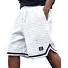 Oanviso Pantaloncini Sportivi Uomo Basket di Tessuto con Coulisse Pantaloni Corti Tuta Estivi Larghi Bermuda Baggy Jogging Sweatpants Basketball Shorts Streetwear Bianco L