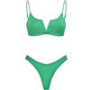 F**K Bikini Donna Top Fisso con Ferretto e Slip Americano Fisso Verde Acqua SW1805-AQ