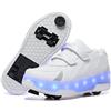 HUSKSWARE Scarpe Ragazza da Ragazzo con Ruote, 2 in 1 per Bambini, con rotelle, per Skateboard, Sneakers
