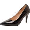 Lroey Reoly Décolleté a Spillo da Donna, Pompe al Tallone Alto Appuntito Senza Chiusura Vestito Pumps Semplici Scarpe da Festa Hinemu Nero Numero 51 EU