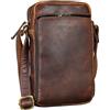 STILORD Luigi Piccolo Borsello Uomo Tracolla Pelle Piccola Borsa Messenger per Smartphone fino a 6,5 pollici Borselli per Uomini Borsa a Tracolla Uomo Cuoio Autentico Colore:cognac marrone scuro
