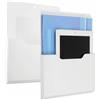QWORK® 2 Pezzi Portadocumenti magnetico, portapenne magnetico, porta brochure da parete A4, per ufficio, scuola e casa, bianco