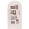 YongHang 120 X 60cm Bacheca In Feltro Beige Confezione da 6 Pezzi Autoadesiva ad Arco Spessore 0.9cm Bacheca Per Foto Bacheca Lavagna Memo Con In Velcro Per Ufficio Scuola Letto Casa