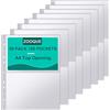 ZOOQUE Tasche Fotografiche Raccoglitore A4 Busta Porta Foto,50 Pacchetti da 100 Tasche per Raccoglitori A4 a 11 Anelli,Maniche Fotografiche Ultra Chiare 2 Scomparti Trasparente