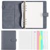 Xnegau Quaderno A5 ad Anelli Ricaricabile, 165 Fogli, Agenda in Pelle PU con Divisori, Tasche con Zip e Porta Carte, Organizer A5 per Scuola, Ufficio, Viaggio, Planner