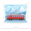 Edition Colibri Biglietto pop-up Glacier Express, biglietto di auguri 3D e confezione regalo per viaggi in treno Svizzera e Alpi, buono da viaggio per uomini, donne e coppie, biglietto di vacanza e regalo in denaro