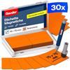 GAUDER Etichette magnetiche riscrivibili, Kanban (30 pz, 75x75mm) | Magneti riutilizzabili da etichettare e cartellini magnetici per lavagna, frigorifero e bacheca, con pennarello