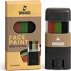 WARAGOD pittura mimetica per il viso in stick, 3 colori,