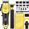 HIENA PRO Tagliacapelli Uomo Professionale, Macchinetta per Capelli Senza Fili, Regolabarba, Rasoio a Lamina, Kit Completo per Rasatura e Taglio di Capelli Elettrico