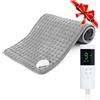 TVMALL Termoforo Elettrico 60x30cm, Cuscinetto Riscaldante Elettrico per Alleviare il Dolore alla Schiena, Cuscino Termico Elettrico con Spegnimento Automatico, Tecnica di Riscaldamento Rapido, Grigio