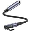 Amzpas Adattatore Jack per Cuffie USB C a 3.5mm, Adattatore Audio USB C a Cavo Dongle Aux per Samsung Galaxy S22 S21 S20 Ultra S20 + Nota 20 10 S10 S9 Plus, Pixel 4 3 2 XL, iPad (Grigio)